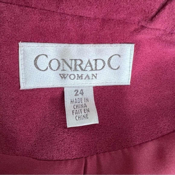 CONRAD C Pink Faux Suede Jacket Size 24 - Picture 9 of 11